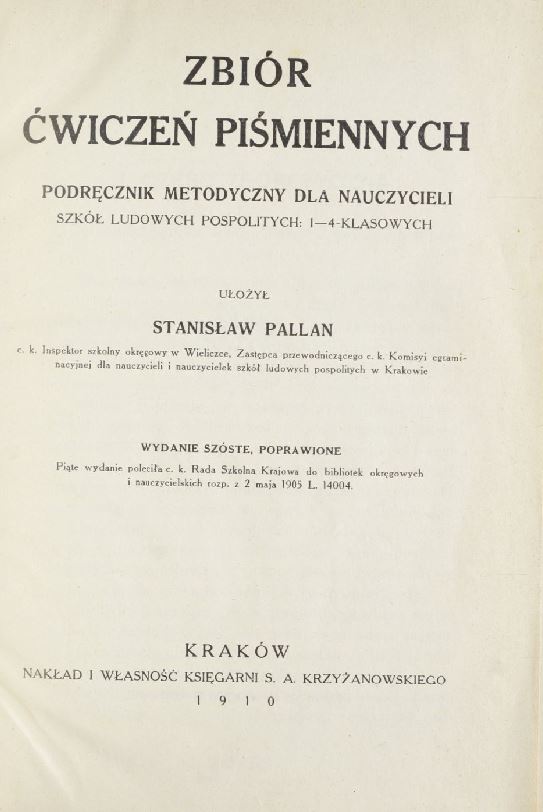 Zbiór ćwiczeń piśmiennych - Pallan